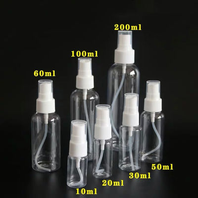 Refillable स्पष्ट प्लास्टिक स्प्रे पंप बोतल, Skincare पानी के लिए 50 मिलीलीटर पंप स्प्रे बोतल